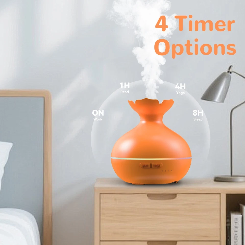 300mlorange15 LED Colors Ultrasonic Aromatherapy Mist Diffusers Quiet Humidifier - Image 4 of 4