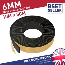 NEOPRENE Sponge Self Adhesive Insulation Foam Tape Strip 50mm x 6mm x 10m