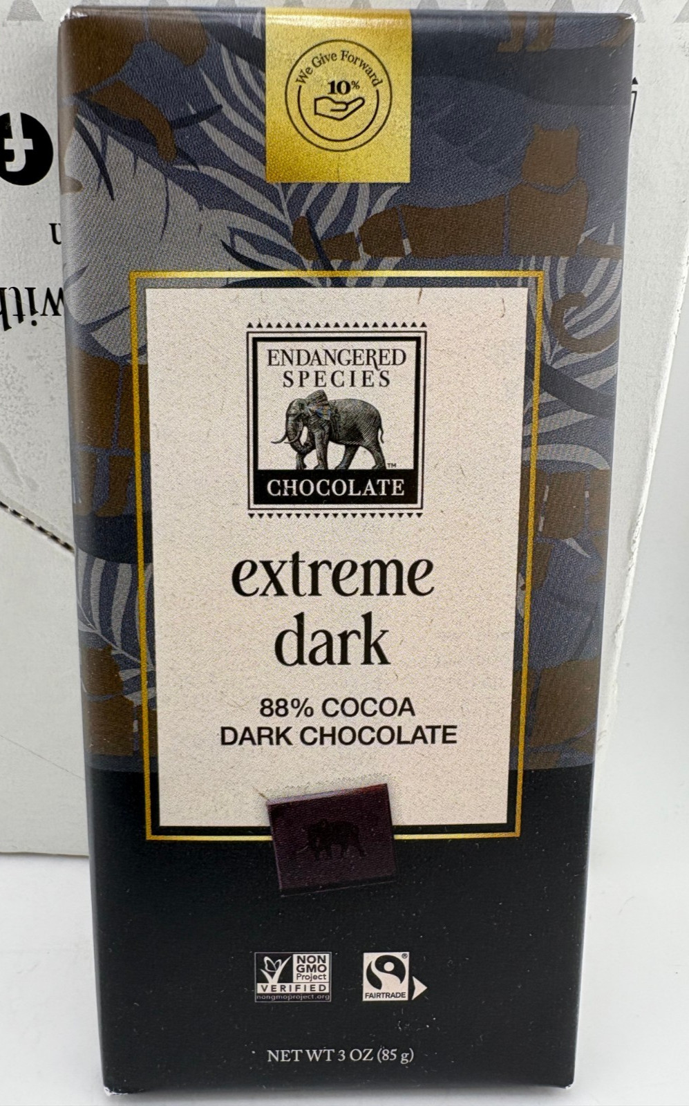2 PACK - Endangered Species Velvety Dark Chocolate Bars With 88% Cocoa 3 Oz