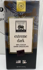2 PACK - Endangered Species Velvety Dark Chocolate Bars With 88% Cocoa 3 Oz