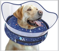 Elevated Inflatable Dog Cone Collar to Stop Licking, Dog Donut Collar After S...