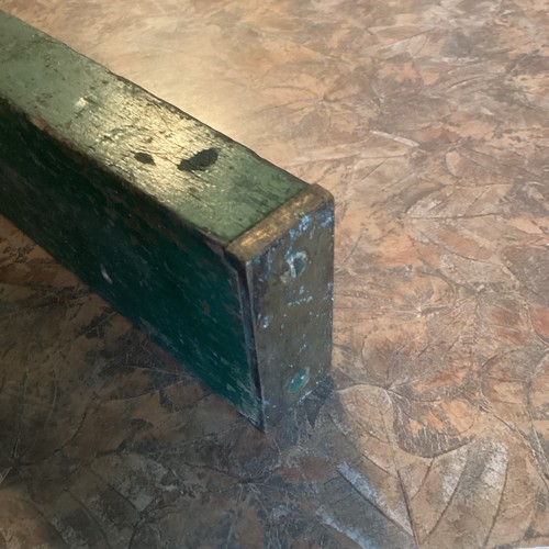 Antique Disston & Morss 30" Brass And Wood Level Green Color Made In USA. - Picture 7 of 12