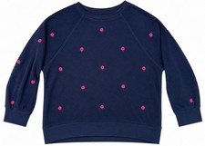 Victoria  s Secret PINK Womens M Sherpa Fleece Sweatshirt Rose Embroidered Black