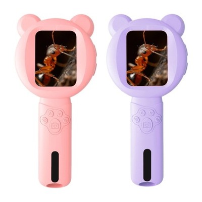 Science Learning Microscope For Kids Offering 2.8Inch Display And LED Light