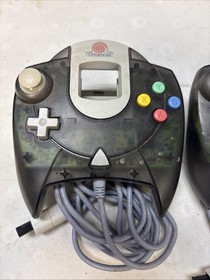 (1) Sega Dreamcast OEM Clear Black Controller HKT-7700 Tested & Works