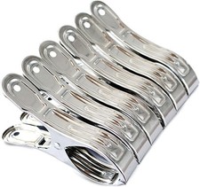 Large Heavy Duty Metal Clothespins 6 4.7inch, 4.7inch  6 Pack  