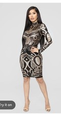 black and gold sequin dress, new fashion nova dress Body on, See Through, Sexy