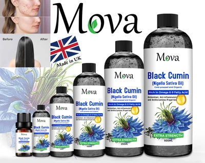 MOVA Organic Black Seed Oil/Kalonji Oil Cold Pressed,High Standard, Pure Oil UK