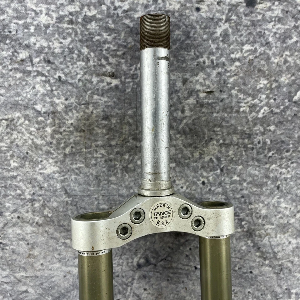 Horquilla Tange vintage 25,4 mm 1 pulgada dirección roscada piezas superiores cuchilla de interruptor EE. UU. Foto 2 de 4