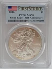 2016 $1 American Silver Eagle PCGS MS70 First Strike 30th Anniversary Toning