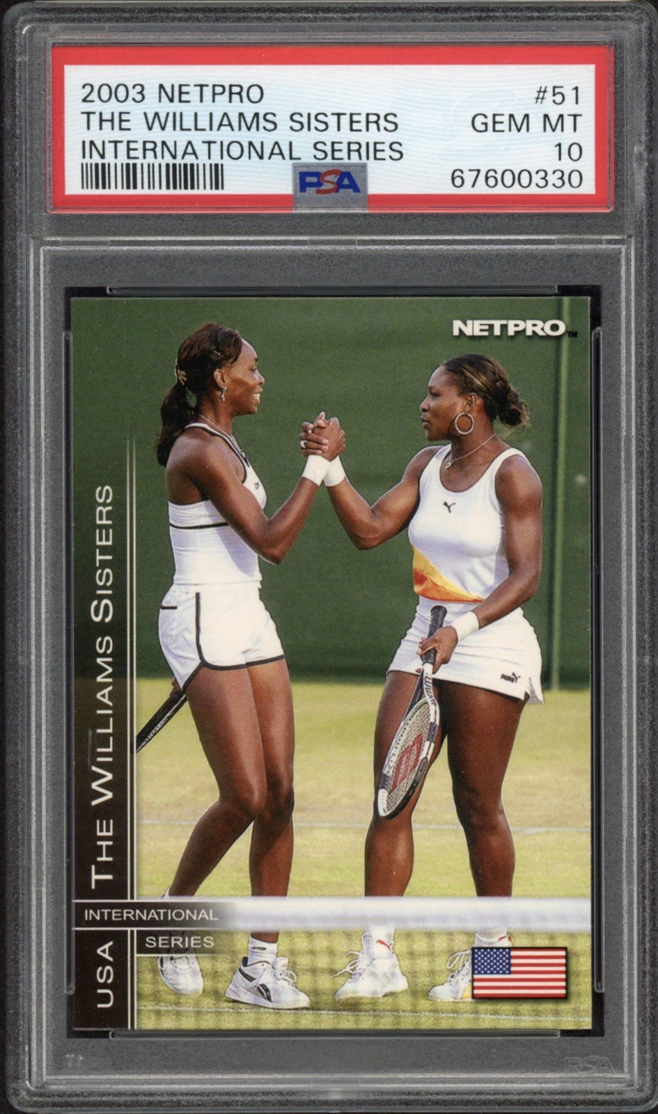 2003 Netpro The Williams Sisters Rookie International Series #51 PSA 10 GEM MT