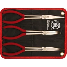 set of 3 very long spout pliers 290 mm - code bgs415 KRAFTMANN workshop