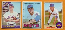 Tug McGraw 1966 - 1968 Topps New York Mets 3 card lot father of Tim McGraw 