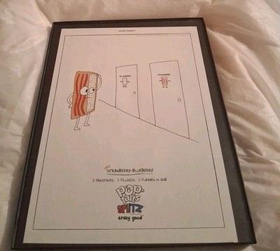 Strawberry Blueberry Pop Tarts Splitz Framed Print Ad 2007 8.5x11 Promo 