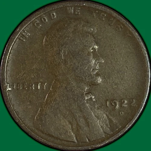 1922-D Lincoln Wheat Cent Very Good VG Coin #34285