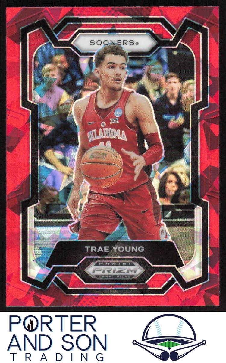 Trae Young Prizm Red Ice 2024 Panini Prizm Draft Picks #49