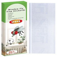 LFSYS 50 Pack Window Fly Trap, Fruit Fly Traps for Indoors, Fly Paper Sticky...