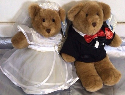 Build A Bear Wedding Set Plush Bride & Groom Teddy Bears Nwt