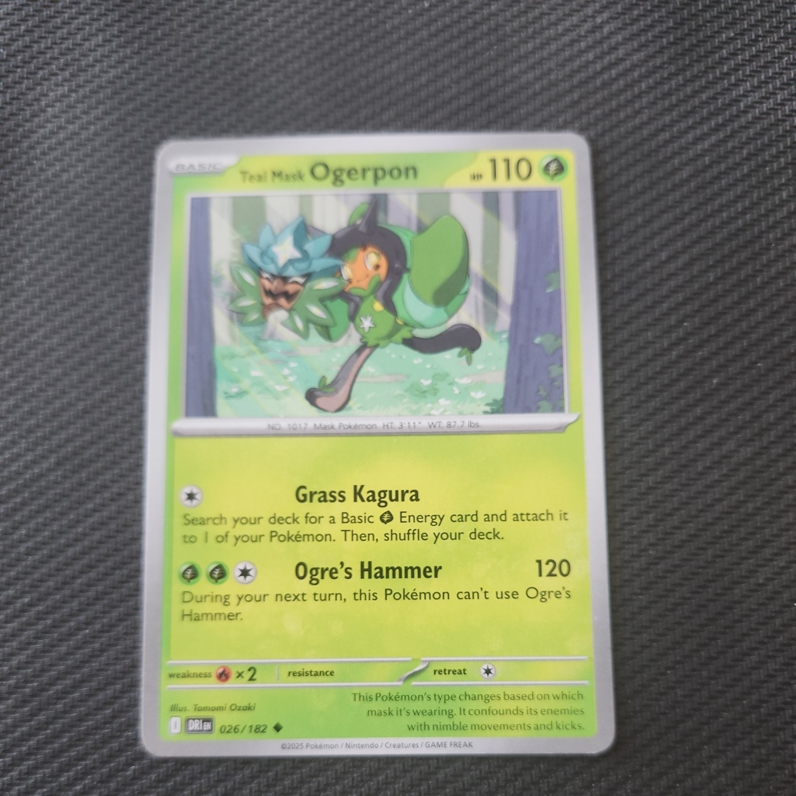 Teal Mask Ogerpon SV10: Destined Rivals Card #26/182 Regular NON HOLO