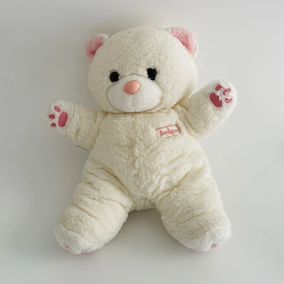 Doudou Peluche Ours Marron Beige Boulgom Avec Hochet - Occasion, Pour Bébé Moins D'un An
