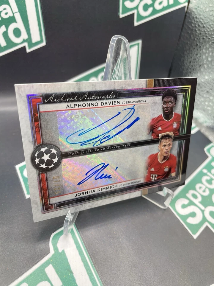 2020/21 Topps Museum UCL Dual Auto Alphonso Davies Joshua Kimmich /25 SSP SP - Image 3 of 4