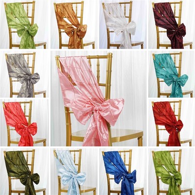 Pintuck CHAIR SASHES Bows Ties Banquet Wedding Reception Decorations Wholesale