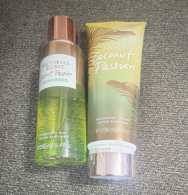 Victoria's Secret Coconut Passion Sunkissed Mist + Lotion Set 8.4 fl oz/8 oz