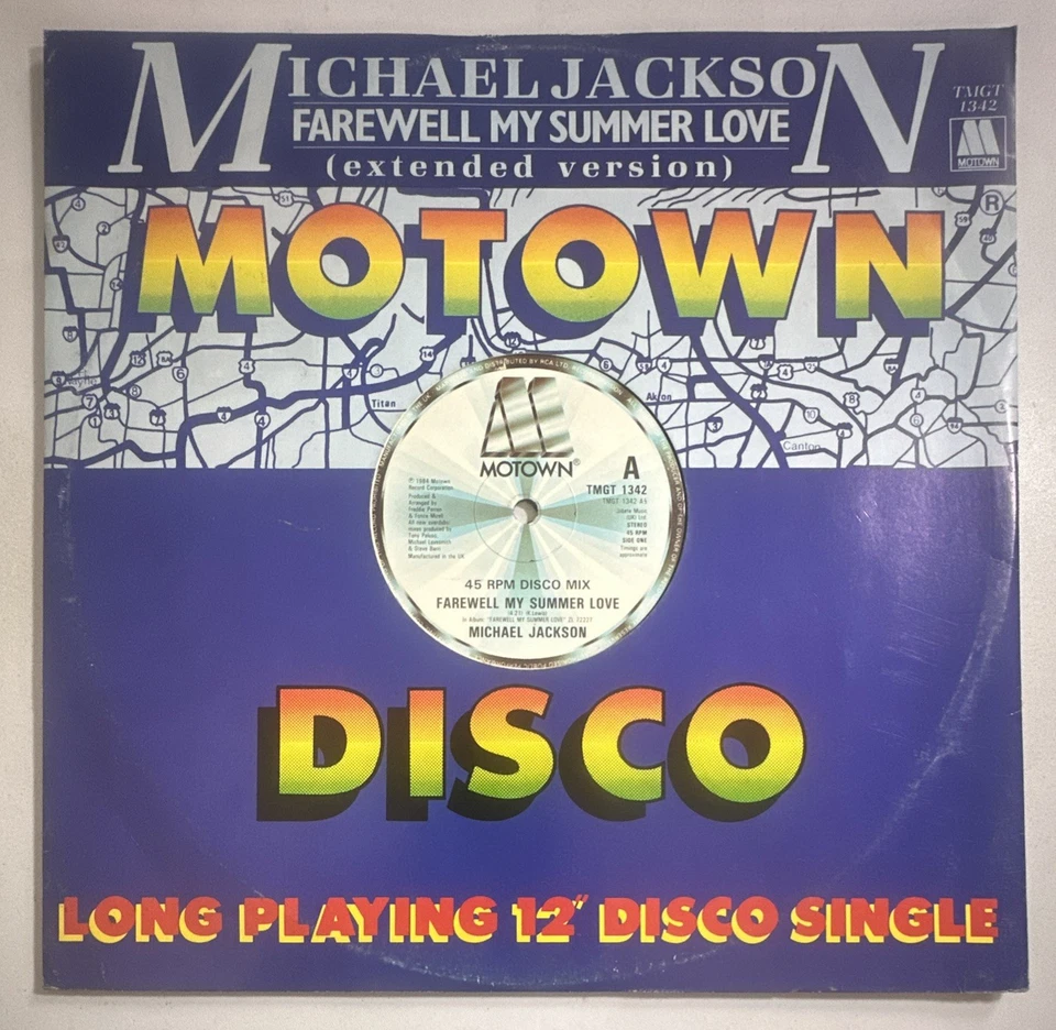 MICHAEL JACKSON - Farewell My Summer Love / Call On Me 12” Single EX / VG+ - Image 2 of 4