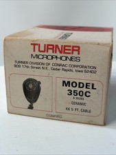 Vintage Turner 350C Ceramic Hand Microphone Box Paperwork CB Ham Radio Boxed
