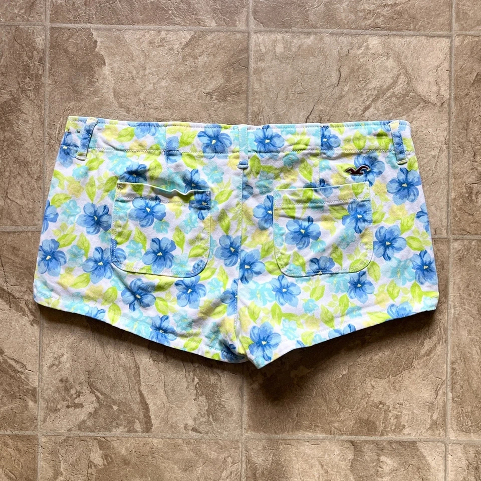 De Colección Y2K Hollister Micro Mini Pantalones Cortos 7 Florales Resort Tropical Playa Coco Niña Foto 4 de 4