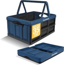 Collapsible Shopping Basket 32L Storage Crate 1 Pack Ocean
