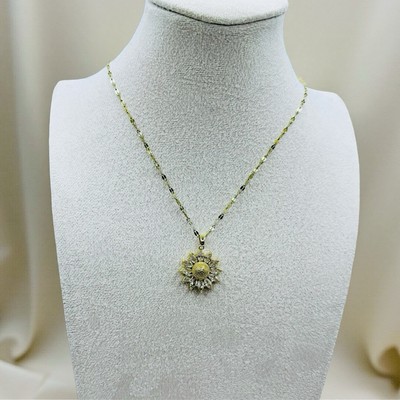 Sunflower Necklace 18K Gold Plated Stainless Steel