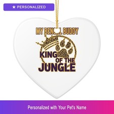 Custom Bengal Cat Pet Lover Ornament Personalized Heart Shaped Easter Gift