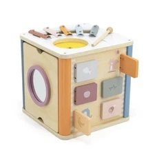 New In Box PolarB 8-in-1 Wooden Activity Cube Toy For 18 Months Plus MSRP $100
