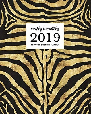WEEKLY & MONTHLY 2019 12-MONTH SPLENDID PLANNER: MODERN By Splendid Planners NEW
