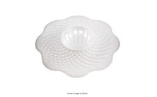 Everbilt Tub Drain Hair Catcher in White.