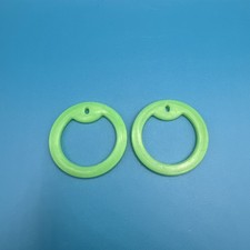 2 Green Glow in Dark Silicone Military Army Dog Tag Silencers Rubber Silencer