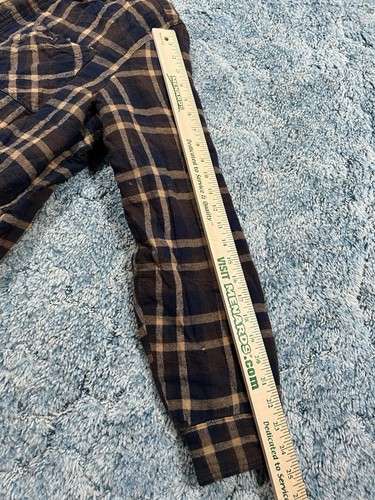 Coleman Shirt Men’s XL Brown Plaid Jacket Fleece Sherpa Shacket pockets - Picture 6 of 11