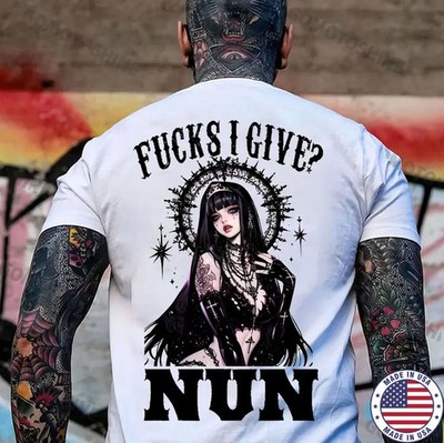 F*CKS I GIVE NUN Divine Nun Print Men's T-Shirt