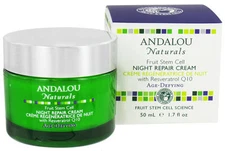 NEW ANDALOU NATURALS Night Repair Cream Resveratrol Q10 Age-Defying 1.7 oz 50ML