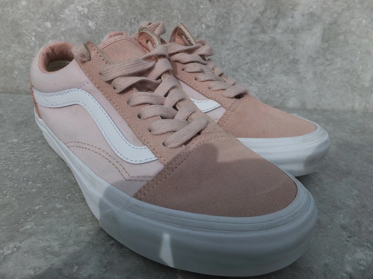 Vans Old Skool Pink White Trainers Size UK 3 EU 35