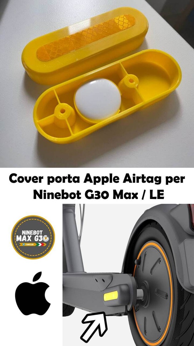 Cover coprimozzo con supporto Airtag per Ninebot Max G30 G30LE