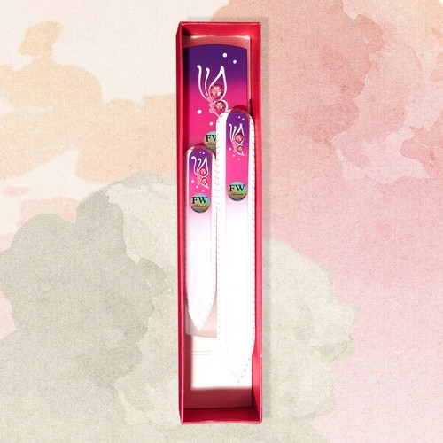 Premium Gift Set "Butterfly" Glass Nail Files & Glass Foot File in a Gift Box - Picture 13 of 13