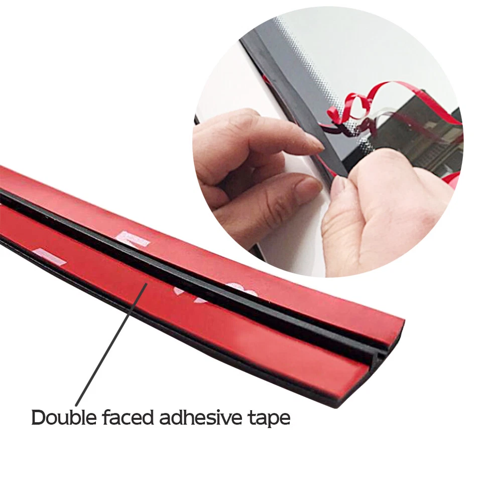 118 дюймов T-тип черная резиновая уплотнительная полоска для края лобового стекла автомобиля звуконепроницаемая - Изображение 4 из 4
