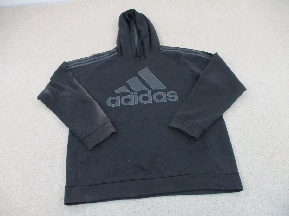 Adidas Sweater Adult Extra Large Black Gray Outdoors Hoodie Sweatshirt Mens A45