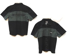 96231-11VM Camicia manica corta originale Harley Davidson uomo nera verde M