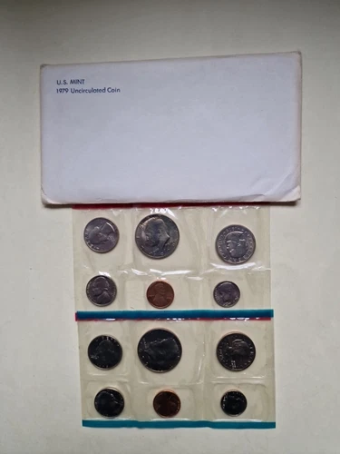 1979 D&P Uncirculated Coin Set US Mint 12 Coins incl 2 x S.B. Anthony Dollar