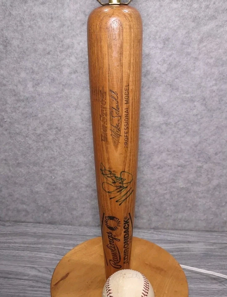 Mike Schmidt signed autograph lamp game model Adirondack Bat + Baseball Phillies - Image 2 of 4