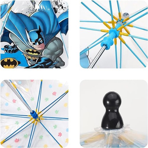 Batman Umbrella DC Comic Children's Boys Girls Offically Licensed Dome Brolly - Picture 5 of 5