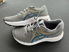 NEW Asics Girls KIDS Contend 7 1014A192 Grey Running Shoes Sneakers Size 4